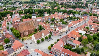 Foto: Ein Luftbild der Stadt Herzberg